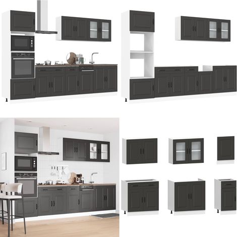 vidaXL Ensemble d'armoires de cuisine 7 pcs Kalmar bois d'ingénierie (1/5)