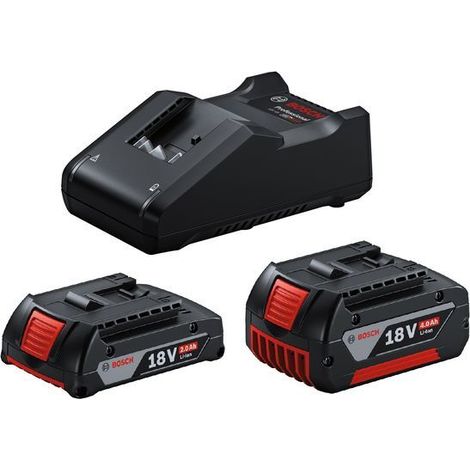 Bosch Pack batería y cargador negro Li-Ion 2.0Ah y 4.0Ah (1/2)