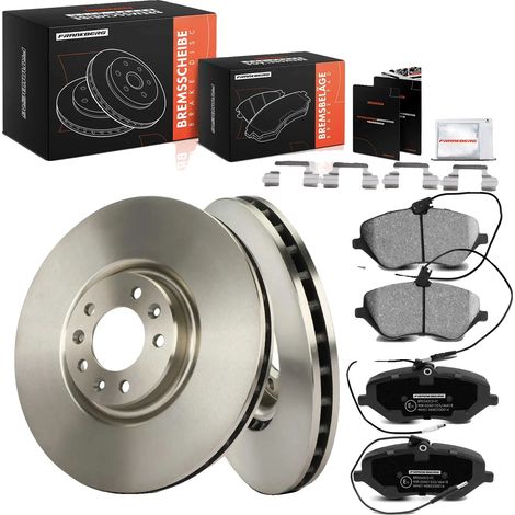 Ensemble de disques et plaquettes de frein, diamètre 329,8 mm, épaisseur 18 mm, type ventilé, compatible avec Citroën et Peugeot, motif à 5 boulons (1/5)