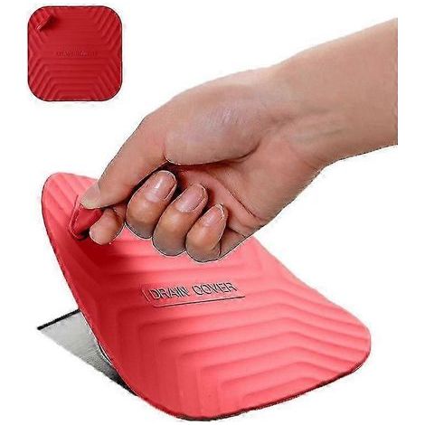 Couvercle universel anti-cheveux pour bonde de lavabo avec filtre anti-obstruction en silicone (1/5)