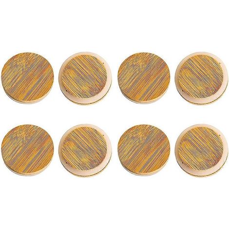 Couvercles en bois pour bocaux, lot de 8 couvercles de rangement en bambou à ouverture standard, couvercles ronds réutilisables pour bocaux de 70 mm (1/5)