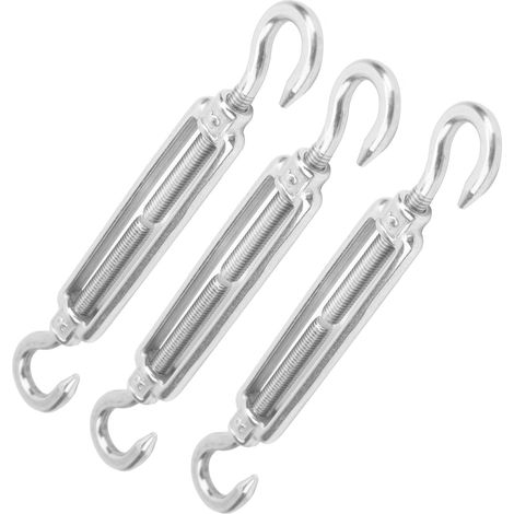 Lot de 10 tendeurs de câble en acier inoxydable 304 avec crochet et tendeur à crochet M6 (1/5)