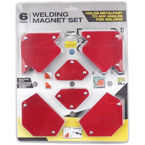 6Pcs Magnetic Welding Locator Set Supports 25Lb 50Lb 75Lb Multi Angles Tool (1/5)