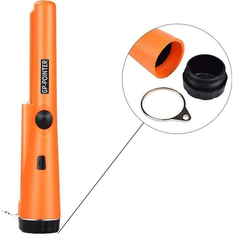 Détecteur de Métaux Portable, IP66 Etanche Pinpointer Détecteur de Métaux 360° Détection pour Enfants Adultes Haute Sensibilité avec Indicateur LED Intégré pour Chasse au Trésor (Orange) (1/5)