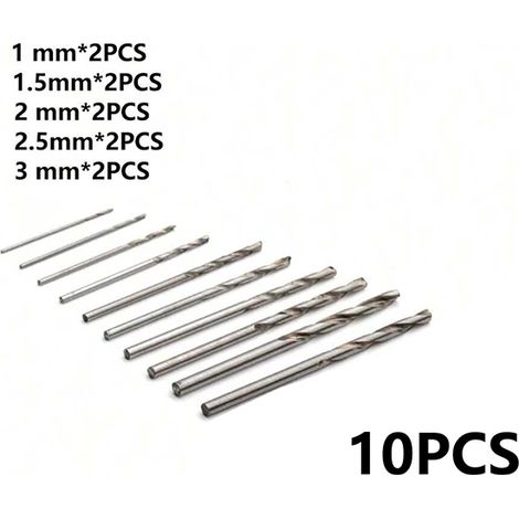 Set mit 49 Handbohrern (0,2 bis 3,4 mm), Mini-Aluminiumbohrer, ideal für Schmuckherstellung, Bastelarbeiten und Holzbearbeitung. Direktversand möglich. Silber. (1/5)