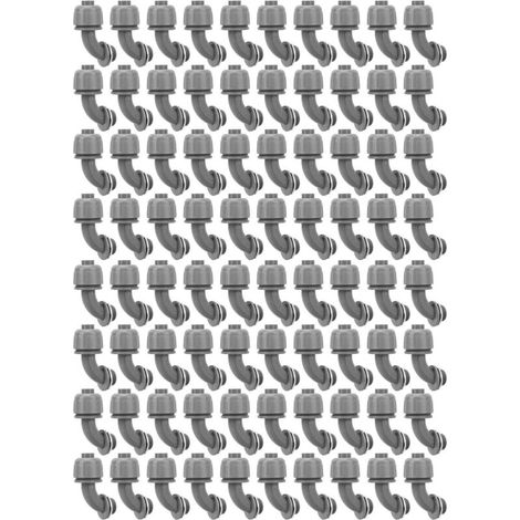 Connecteur étanche aux liquides, filetage de 100 pouces, connecteur de Conduit électrique Non métallique en PVC à 90 degrés, 1/2 pièces (1/5)