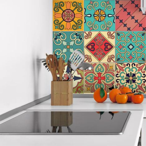 9 stickers 20x20cm sticker Mural Carrelage adhésif Cuisine Salle de Bain - 9 STICKERS CARRELAGES (1/4)