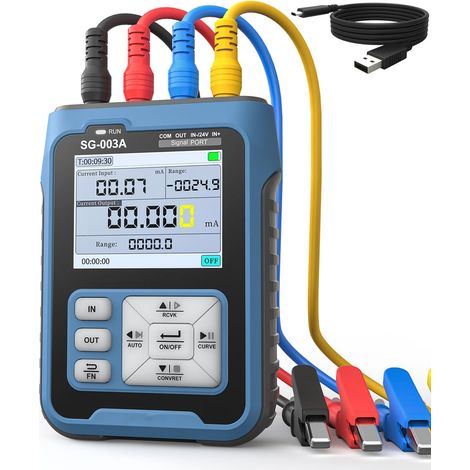 Strom- und Spannungssignalgenerator, Kalibrierung, 4–20 mA und 0–10 V, Strom- und Spannungssimulator, verschiedene Signale