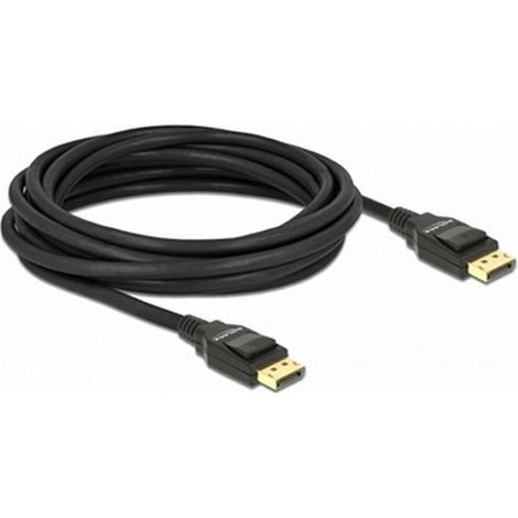 Câble de raccordement Delock DisplayPort Fiche mâle DisplayPort 5 m noir 82425 4K UHD, torsadé, cont (1/2)