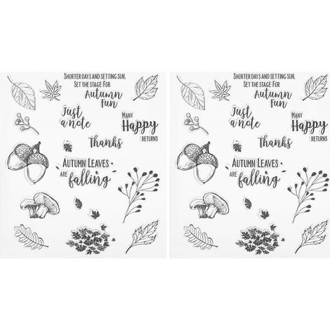 Set mit 2 transparenten TPR-Stempeln zum Verzieren von Karten, Prägen, Scrapbooking und Basteln. (1/5)