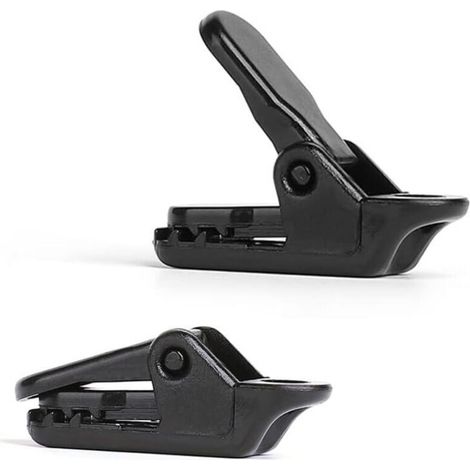 Ulisem Lot de 30 pinces pour tente, bâches, petits supports de bâche, coupe-vent, camping, crocodiles en plastique pour extérieur (1/4)