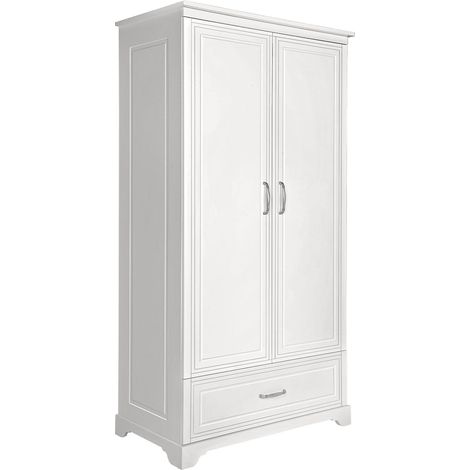 Armoire 2 portes 1 tiroir Novelies Melody Blanc (1/4)