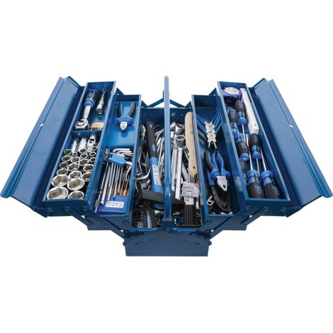 Caisse à outils métallique avec assortiment d’outils 137 pièces BGS (1/5)
