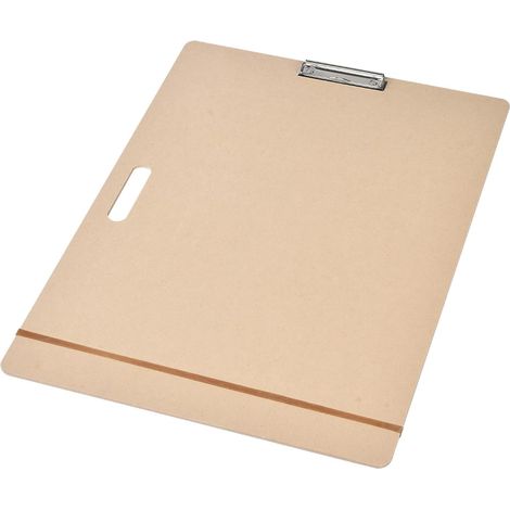 Wooden Sketch Board 45x60cm with Smooth Edges and Metal Clip for Indoor and Outdoor Drawing (1/5)