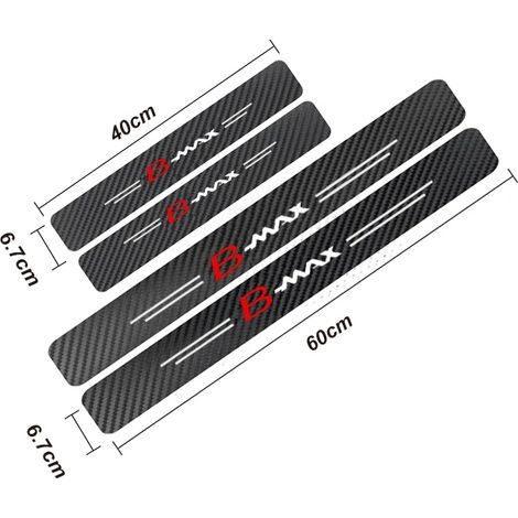(bmax) Autocollant de protection de seuil de porte en fibre de carbone pour Ford Focus 2 3 Mk2 Mk3 Mk1 4 Mondeo Mk4 Fusion B C S Max 2021 2020 2019 2013 2012 (1/3)