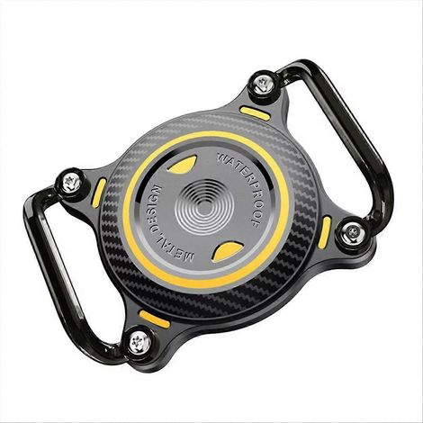 Étui de protection étanche en aluminium pour collier de chien/chat avec boucle métallique et plaque en aluminium, compatible avec les colliers Airtags. (1/5)