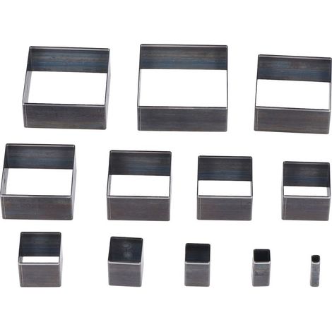 Poinçons Métalliques Professionnels 12 Pièces Ensemble de Punch Carrés pour Cuir et Matériaux DIY (1/5)