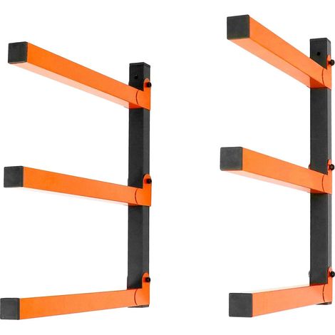 Pièces Support mural, support rangement de garage, chargeable jusqu'à 100 kg, pliable, pour échelle, vélos, planche (1/5)