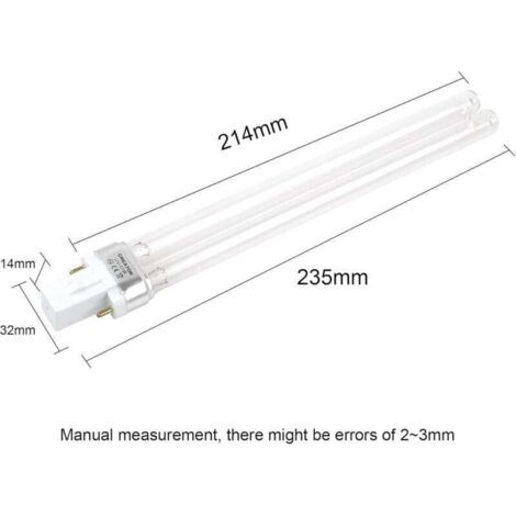 [JAMAIS UTILISÉ]Lampe UVC de rechange Tube de remplacement Tube UV pour appareil UVC G23 11 Watt, 2 pièces (1/3)