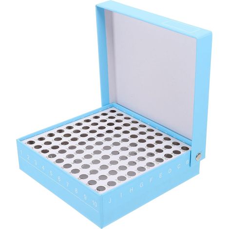 Boîte de Rangement pour Tubes à Microcentrifuger en Papier et Plastique, Capacité 100 Emplacements, Stockage Ordonné Laboratoire (1/5)