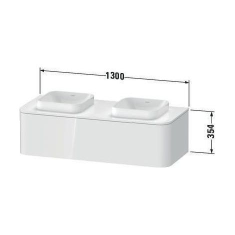Duravit Happy D.2 Plus Konsolenwaschtischunterbau wandhängend, (1/4)