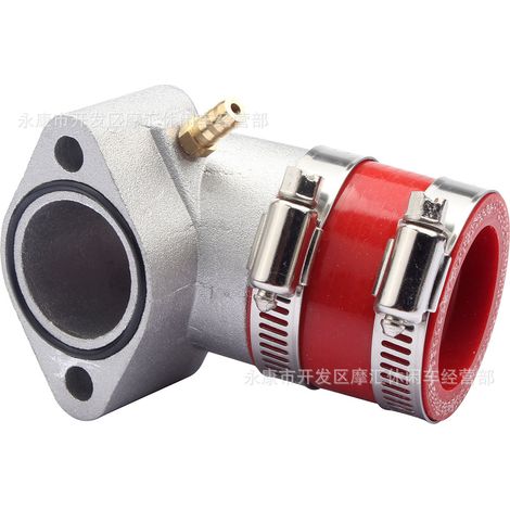 GY6 150cc carburetor, intake manifold, and 27mm hose for scooters, motorcycles, ATVs, and beach buggies. (1/4)