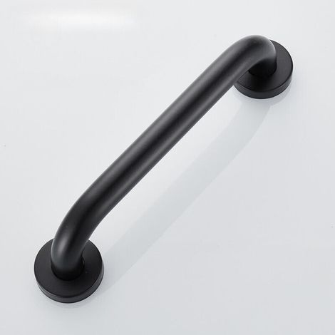 Noir 300mmBarre d'Appui Douche, Poignée de Douche de Sécurité, Barre d'Appui WC Handicapé, Barre de Soutien pour Toilette, Barre de Maintien Douche et WC