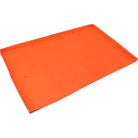 Plancha Silicone 36 Pouces, Protection Anti-Adhésive pour Cuisson, Tapis de Cuisson Noir pour Blackstone, Orange (1/5)