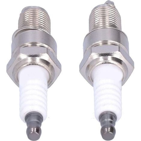 Bougies d'allumage F6RTC (lot de 2) pour tondeuses à gazon MTD 95110292, 75110292 et 131039 (1/3)