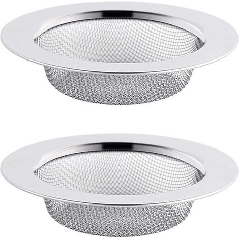 2 Stück Edelstahl-Spülensieb, 11,5 cm Abflussfilter, Siebkorb für Spüle, Küchenspülen-Sieb (1/4)