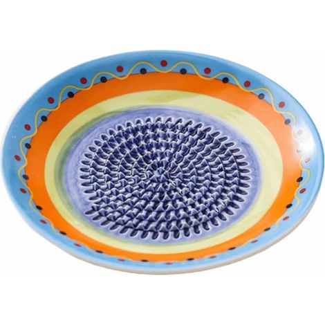 Râpe à ail et gingembre en céramique 2 en 1 de style japonais et outil de broyage à wasabi, fromage, carottes, fruits, légumes, assiette râpe à ail en céramique (1/5)