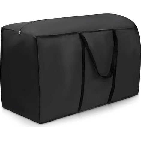 Sac de Rangement Étanche pour Coussins de Meubles de Jardin, 210D Oxford Tissu Housse de Rangement pour Outdoor Protecteurs Anti-UV Imperméables De Patio De Tissu (116x47x51cm)