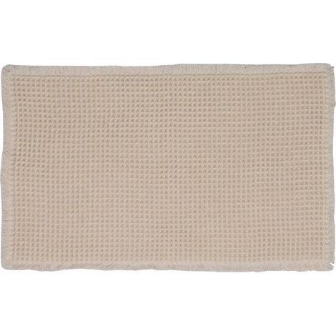 Tapis de Bain "Waffle" 50x80cm Beige (1/3)