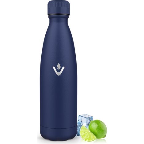 Gourde Acier Inoxydable 750ML, Gourde Isotherme sans BPA, Gourde Sport, Gourde Anti-Fuites Adaptée Boissons Gazeuses, Gourde Isotherme Fitness Bureau, Travail (1/5)