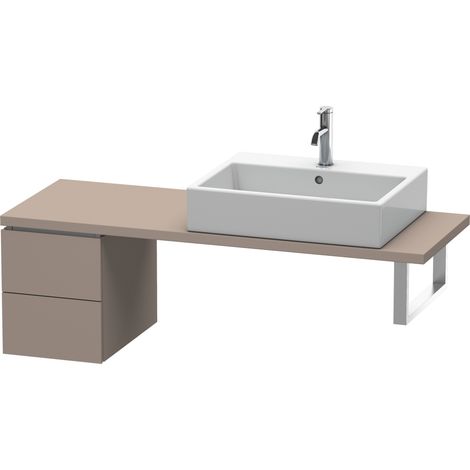 Duravit L-Cube Armoire basse pour console, largeur 320mm, profondeur 477mm, 2 tiroirs, Coloris: Décor basalte mat - LC582504343 (1/4)