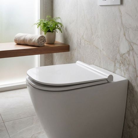Sedile WC softclose in termoindurente con sgancio rapido colore bianco – Ceramica Dolomite