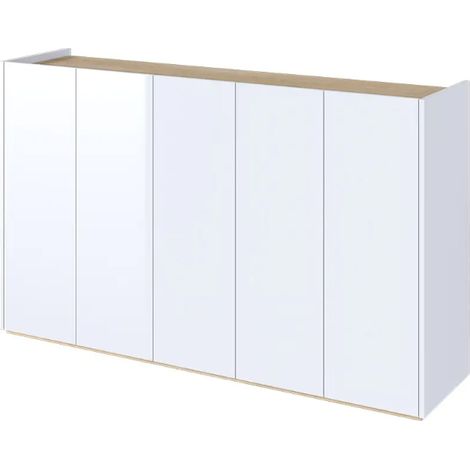 Aparador blanco brillante Facile - 156 cm