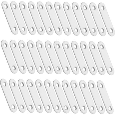 40 Pièces Équerres Plates INOX Épaisses Support Renforcé Fixation Meubles Plaques Droites Stabilisatrices Acier Inoxydable pour Réparation et Assemblage Robuste (1/5)