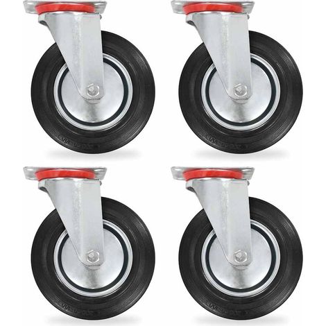 143454 vidaXL Swivel Casters 4 pcs 200 mm (1/5)