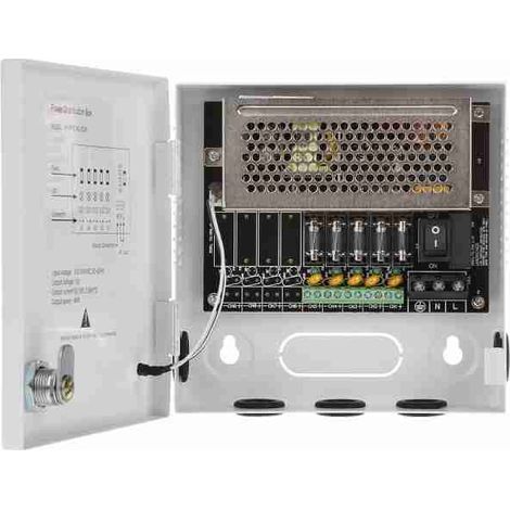 PFM340-5CH - Fuente de alimentación tipo caja, 12 V CC, 4 A, 5 salidas de terminal