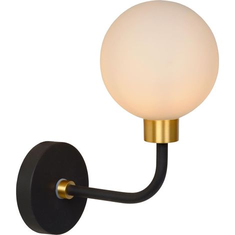 Lucide BEREND - Wandleuchte Badezimmer - 1xG9 - IP44 - Schwarz (1/5)