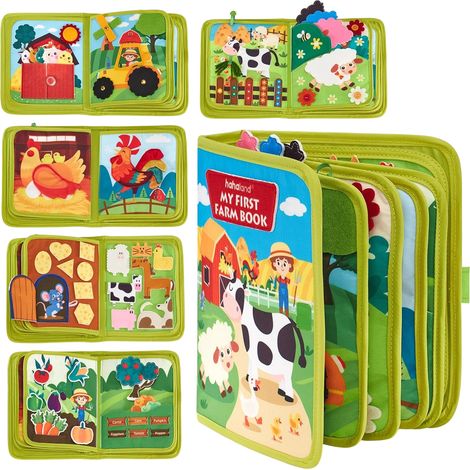 Livre D Activites Montessori - Tableau D Activites Ferme En Feutre Souple - Pour Enfants 1 A 4 Ans - 20 Activites - Livre De Voyage