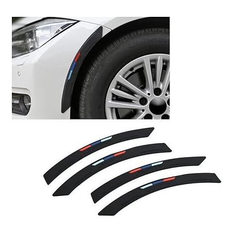 Car Wheel Arch Extension Fender Flares Universal Sticker Anti-Collision Protection Wheel Fender Flares Decoration Set of 4 Black