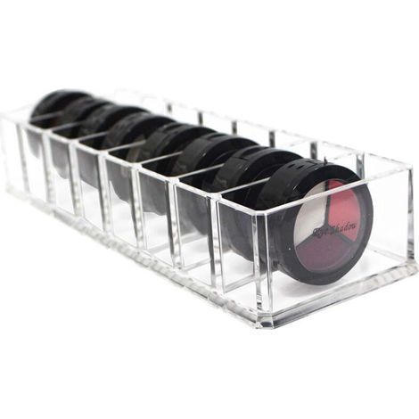 Boîte de Rangement 8 Compartiments pour Poudre Maquillage - Organisateur Cosmétique Femme, Étui Outils Beauté