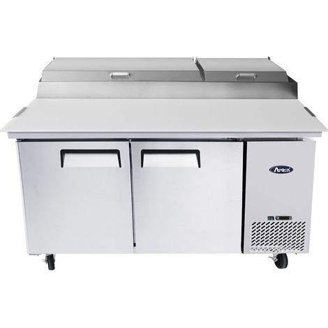 Table de preparation pizzas 2 portes 9 bacs GN 1/3 - L1702 mm - Atosa