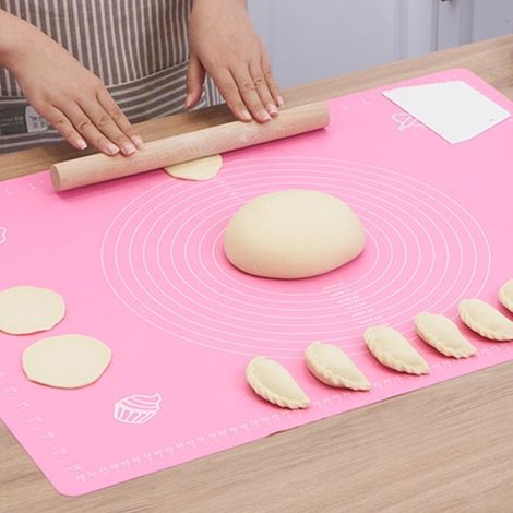Tappetino da pasticceria in silicone 50 x 70 cm, 240 g, tagliere in silicone alimentare, tappetino da forno multifunzionale e superficie per stendere l'impasto (1/5)