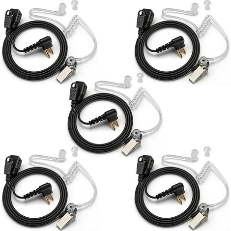 1 Oreillette discrète tube air, microphone PTT anti-bruit, clip rotatif 360°, pour radio Motorola DP1400 CP040 (1/5)