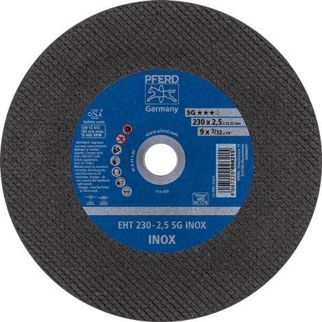 PFERD TOOLS Trennscheibe EHT 230x2,5x22,23 mm gerade Leistungslinie SG INOX für Edelstahl 25 Stk (1/5)