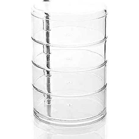 Boîte de rangement pour accessoires de cheveux pour enfants, épingles à cheveux, bijoux en corde, boîte de rangement pour élastiques, boîte transparente rotative (1/5)