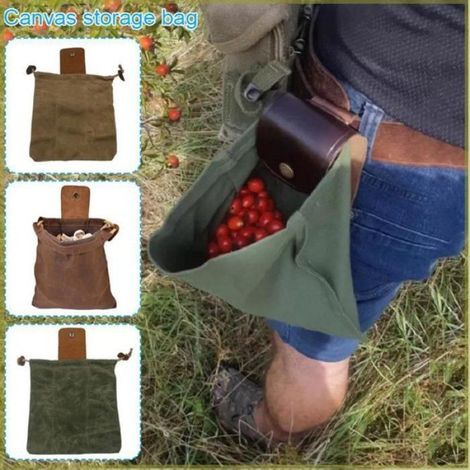 Cocosity Bushcraft-Tasche aus Leder und Canvas, faltbare Sport-Werkzeugtasche aus gewachstem Canvas, Braun (1/5)